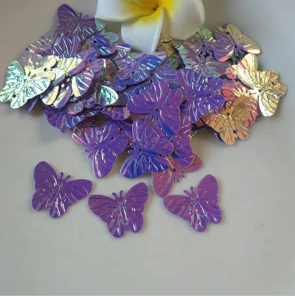 
20mm sequins butterfly design DIY clothing shoes hats bags accessories 