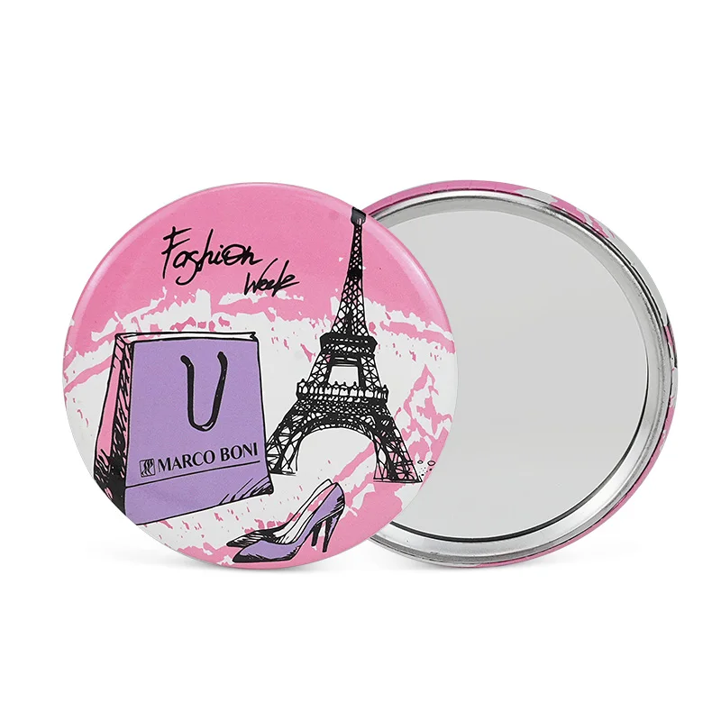 High Quality Style Small Beauty Tool Makeup Compact Mirrors Round Mini Pocket Mirror Mini Led Foldable Cosmetic Mirror