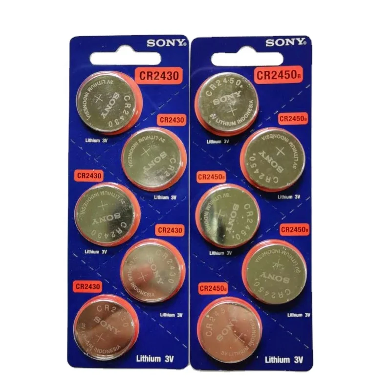 Hot sale SONY cr2450 cr2430 lithium button battery for electronic watch 3V for sony