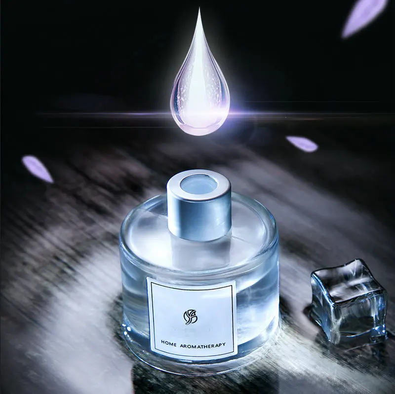 Avertan empty round glass amber 120ml perfume reed diffuser bottle with stopper for aromatherapy aroma