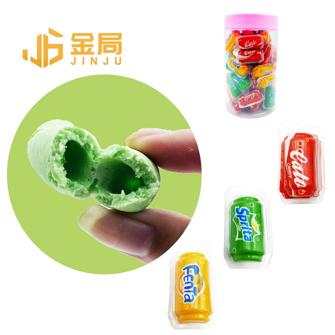 Kids Favorite Soda Drinks Flavor Candy Bubble Gum Fruit Candy Gum Chew