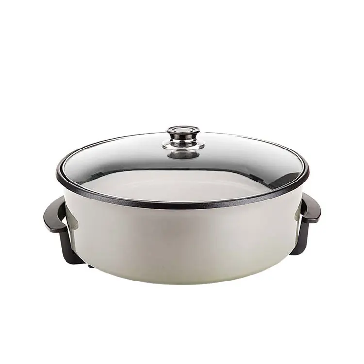 New Arrival Hot Sell New Design New Thermostat  Round Multifunction Large Electric Pizza Pan