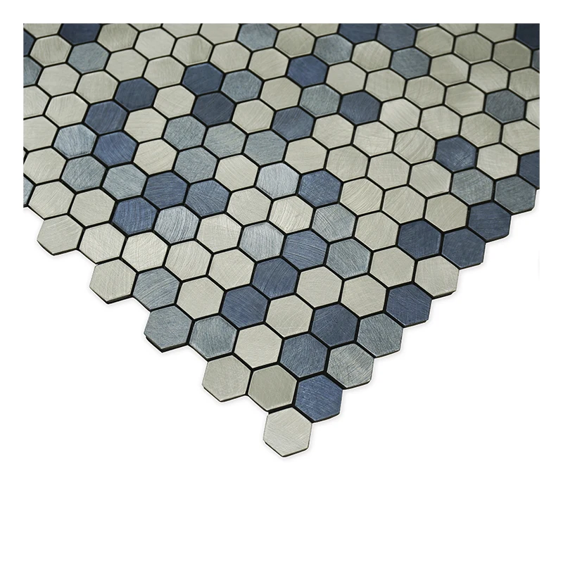 Showroom ceramic stone quartz marble mosaic sample Waterproof White and Blue Bathroom Backsplash vintage mosaic floor tiles