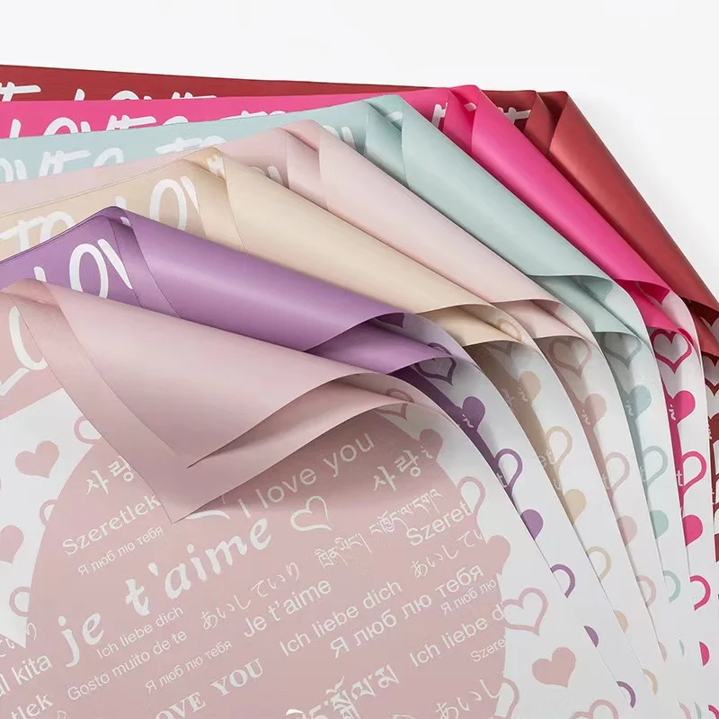 Hot Sale Only Love You Hug You Wrapping Paper Bouquet Flower Gift Packing Christmas Flower Cloth Wrapping Paper For Gift