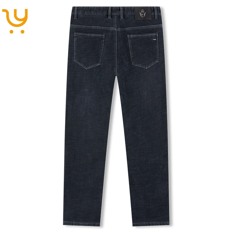 Wholesale Mens Denim Jeans Extra Sizes thick fleece jeans straight stretch jeans