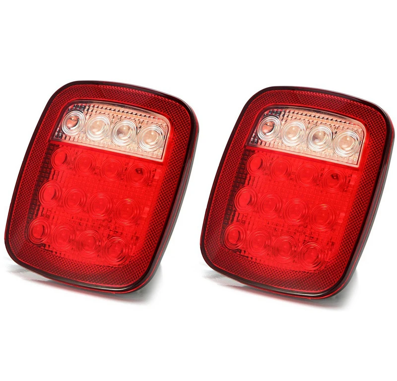 HST-20419 16 LED Tail Lights Fit For Truck Tractor Trailer 24V Rear Lamp Universal  12V Indicator Lights
