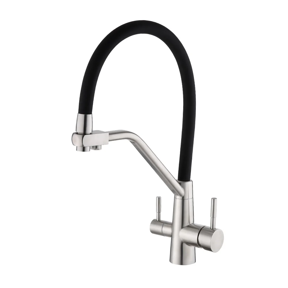 SUS304 Multifunctional Stainless Steel Kitchen Faucet Modern Valve Water Tap Hot Cold Apartment Filter Drinking Water