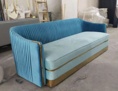 Modern Style beatiful fabric living room three seats sofa simply