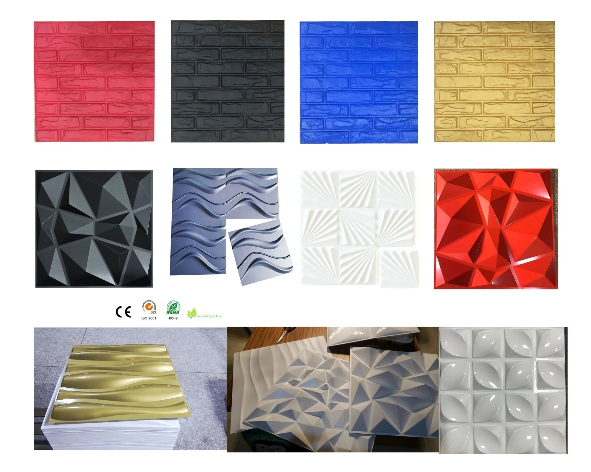  Различные цвета pared 3d ПВХ потолочная настенная панель для внутреннего декора