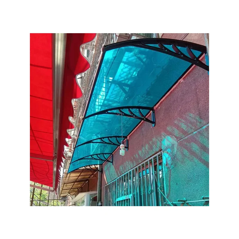 DIY Outdoor Sunshade Blue polycarbonate Solid panel Roof visor Sturdy