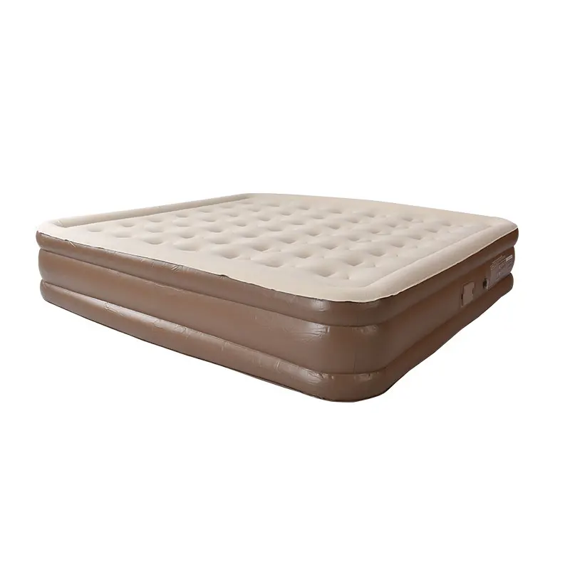 Custom Plush Elevated Air Bed PVC Inflatable Air Mattress with Built-in Electric Pump High Queen Size Air Mattress