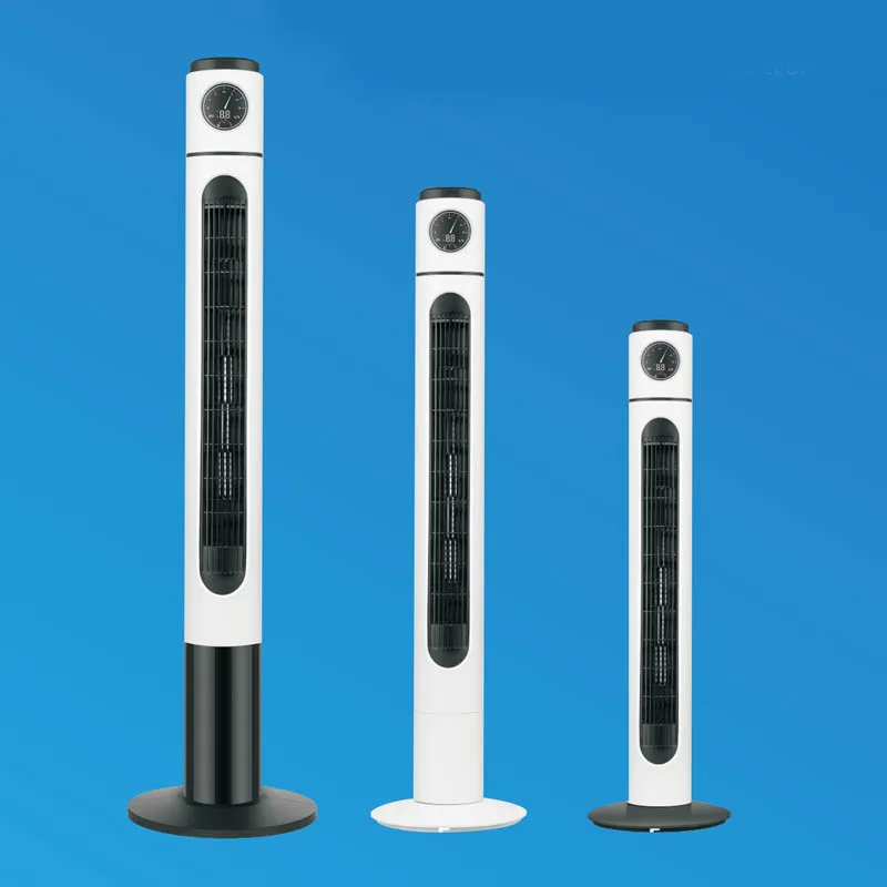 Oscillating Tower Fan w/ Remote Control 43Inch White Quiet Bladeless Whole-Room Cooling Fan 3 speed Air Circulator Standing Fan