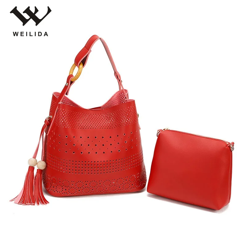 Wholesale Big Purses Red Ladies Hand Bags PU Leather Handbag Custom Large Puffy Bags Optional Single Hasp Fashion Women W17-F012