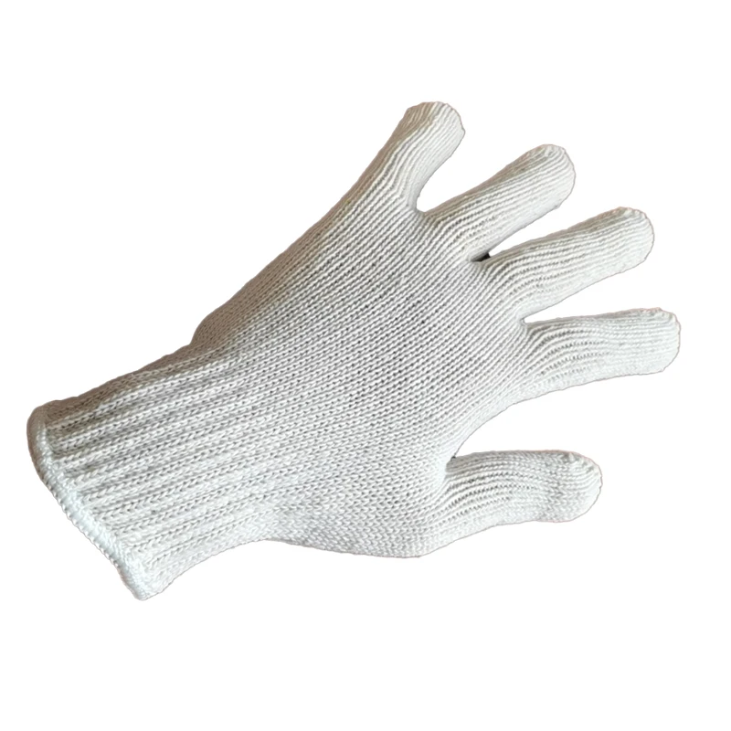 Wholesale Customized Anti-slip Pvc Dotted White Cotton Knitted Working Hand Gloves