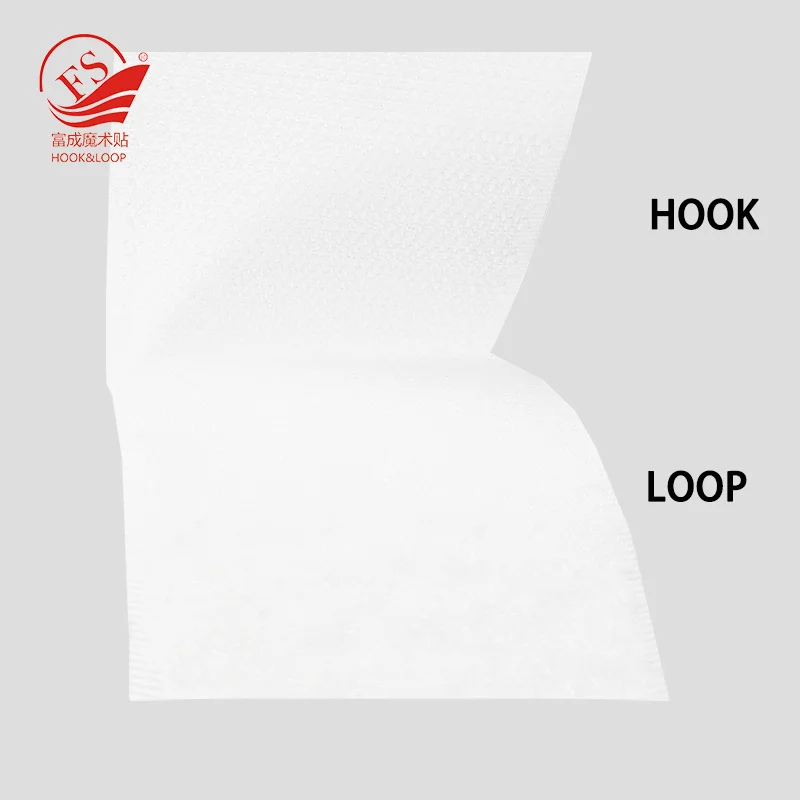 Sewing On B Level 40% Nylon 25 m One Roll Hook And Loop Patches Fastener Strap In 20 mm White Color