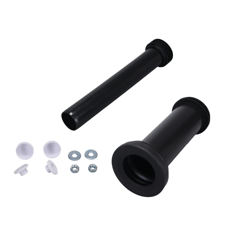Bathroom WC Toilet concealed cistern tank connector pipe PP Plastic Drainage Toilet Pipe Black Outlet Flush Straight connector