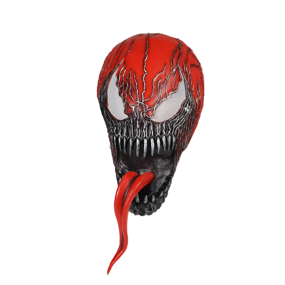Venom Mask Halloween Dark Cosplay Superhero Venom Long Tongue Latex Horror Mask Halloween