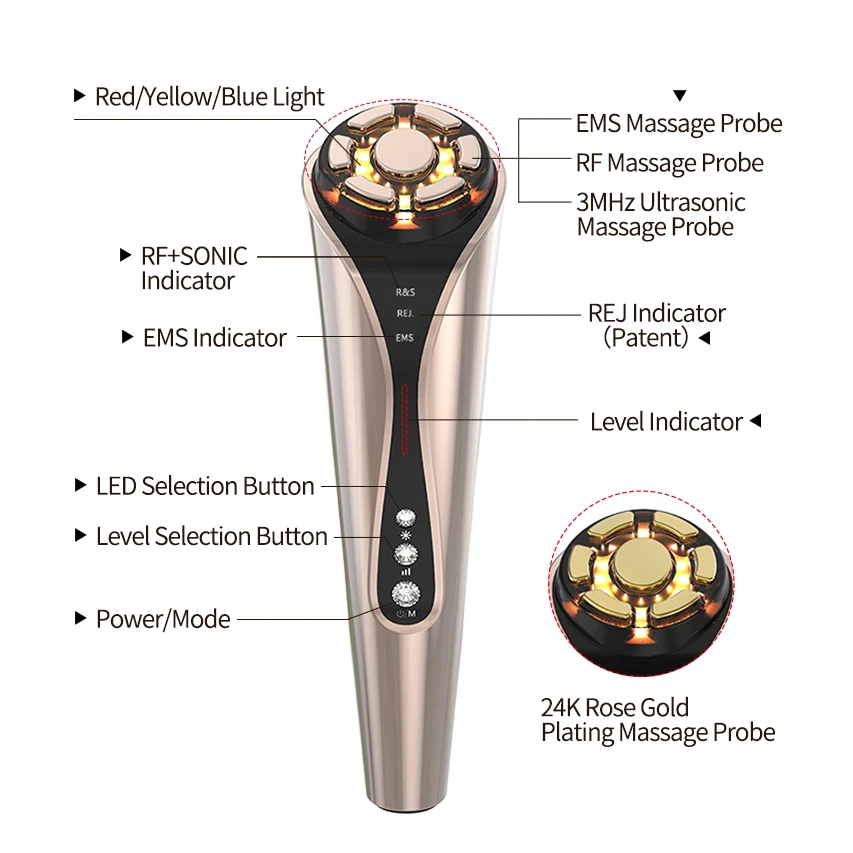 anti pigmentation ultrasonic home use hand held rf