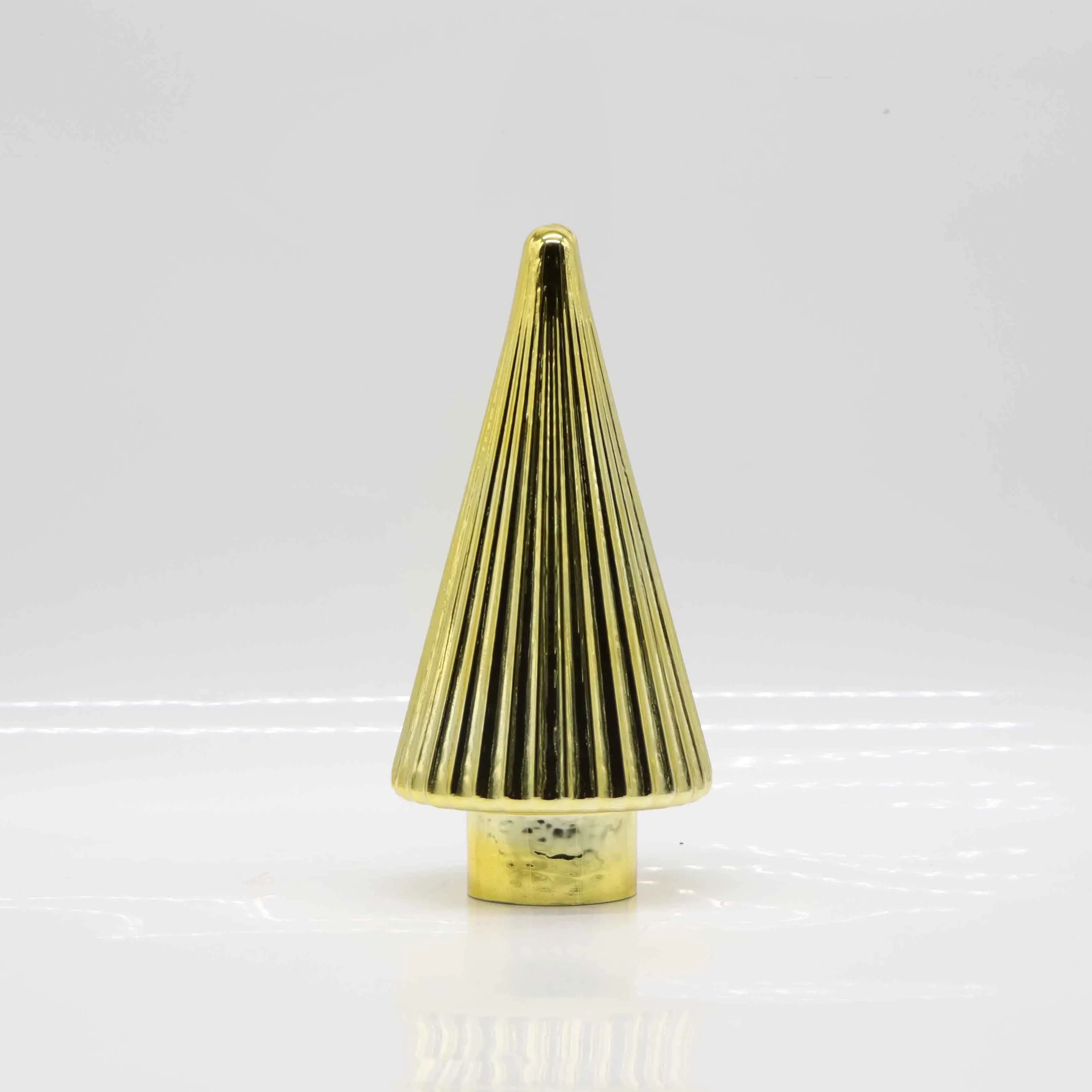 Custom New Years ChristmasTable Glass Trees Set Modern Christmas Glass Tree Handicraft For Holiday Decoration