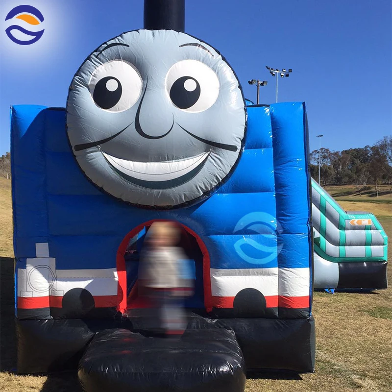 Поезд прыгать дом надувной батут с изображением паровозика Томаса Moonwalk отказов слайд комбо для детей