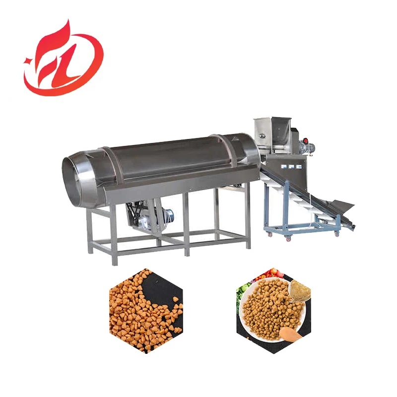 High Productivity Full Dry Pet Dog Cat Kibble Food Making Machine 55KW Processing Line Feed Equipment Gearbox Retail Industries