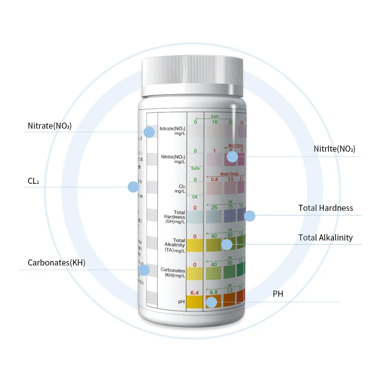 Best product hot sale water aquarium test kit 7 parameters for use in aquarium fish tank water testing