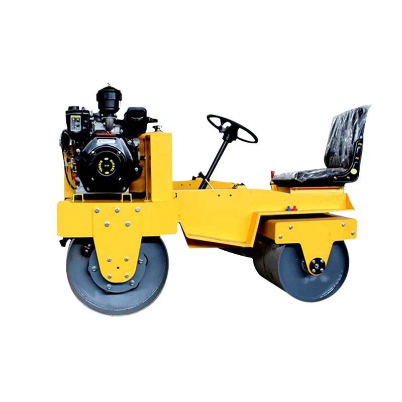 Road Vibrating Compactor Ride on Roller Double Drum Construction Machinery for Sale