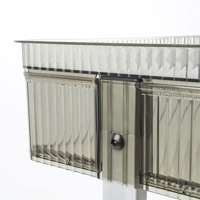 High Quality 3 Tier Rolling Cart Plastic Office Kitchen Storage Holder Rack With Wheels