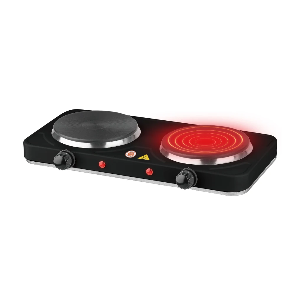 Kitchen Appliances Electric Cooker Heater 1000W  Double cooktop  Electric Stove non stick coating  with overheat protection