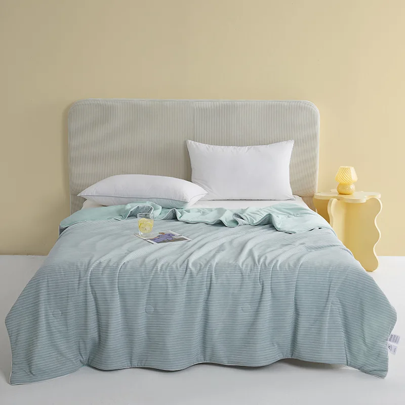 Japanese high Technology stripe woven comfortable cooling blanket cool summer quilt blanket air conditioning for bed bedroom