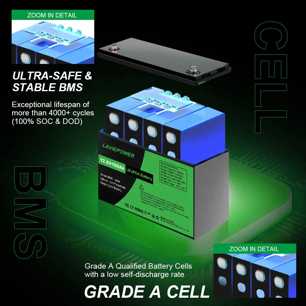 Аккумулятор с 3000 циклом 12 В 100 А/х