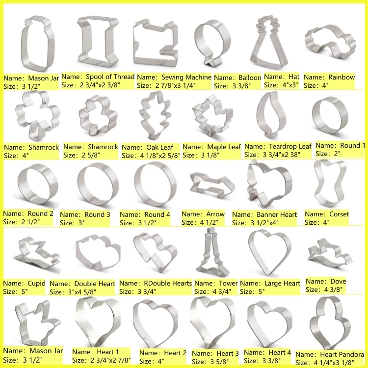 Festival Celebration Mold Stainless Steel Cookie Mold And Cutter Baking Pastry Tools Cookie Set Mold