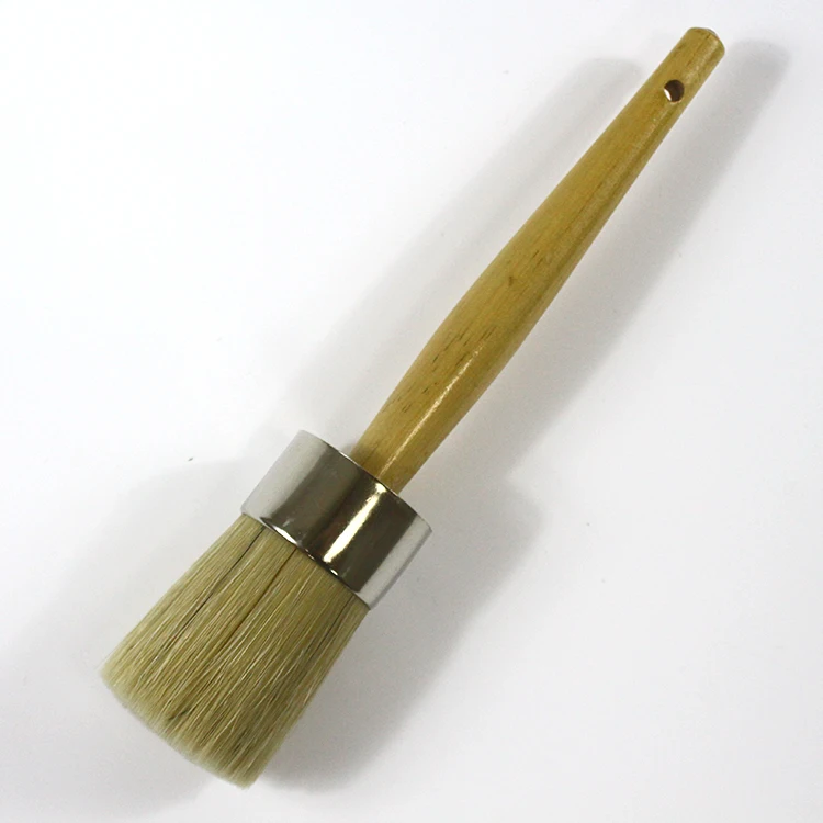 Yep Best price for hog bristle round head chalk paint brush from professional factory