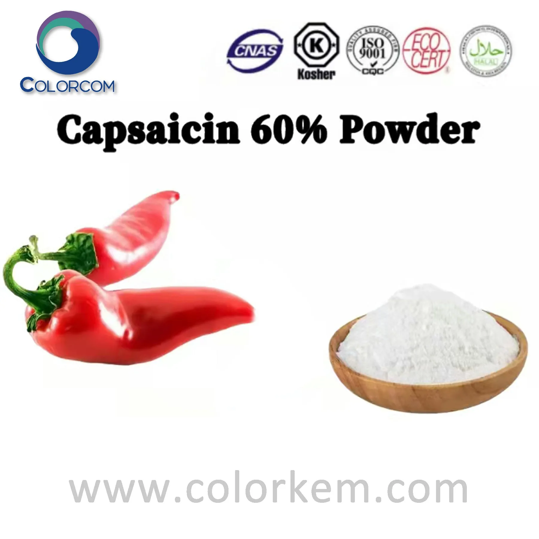 Capsaicin 60% Powder CAS 84625-29-6 Plant Extract Manufacturer Free Sample