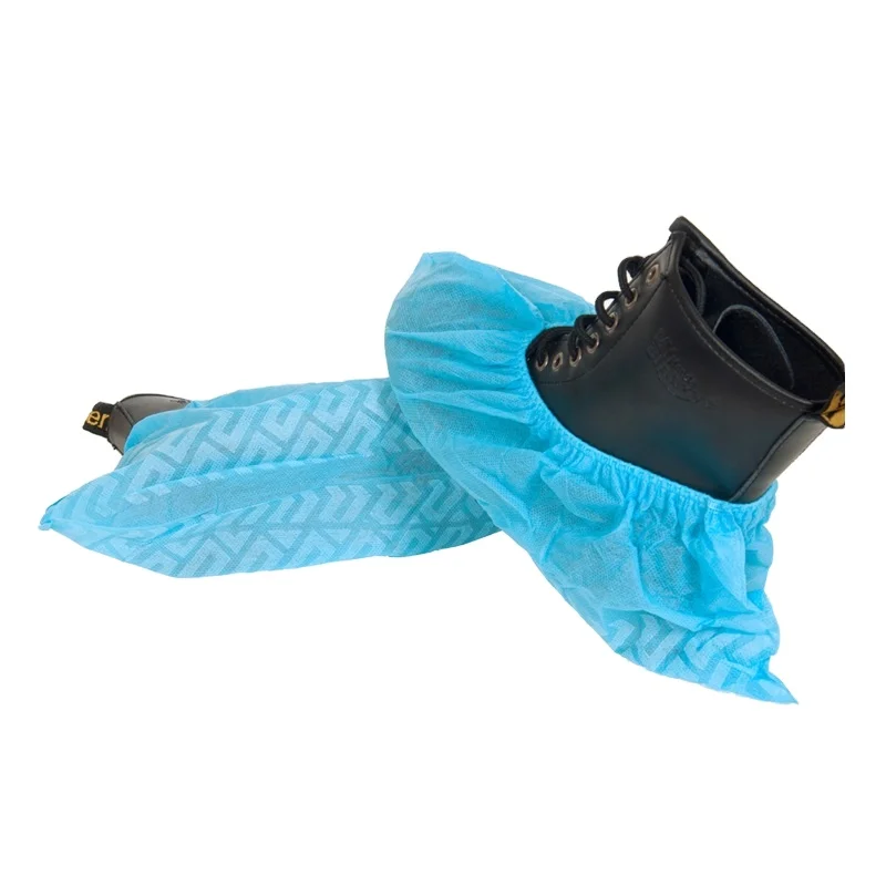 Surgical Medical Standards Disposable Plastic Material Waterproof PE Shoe Covers Laboratory Hospital