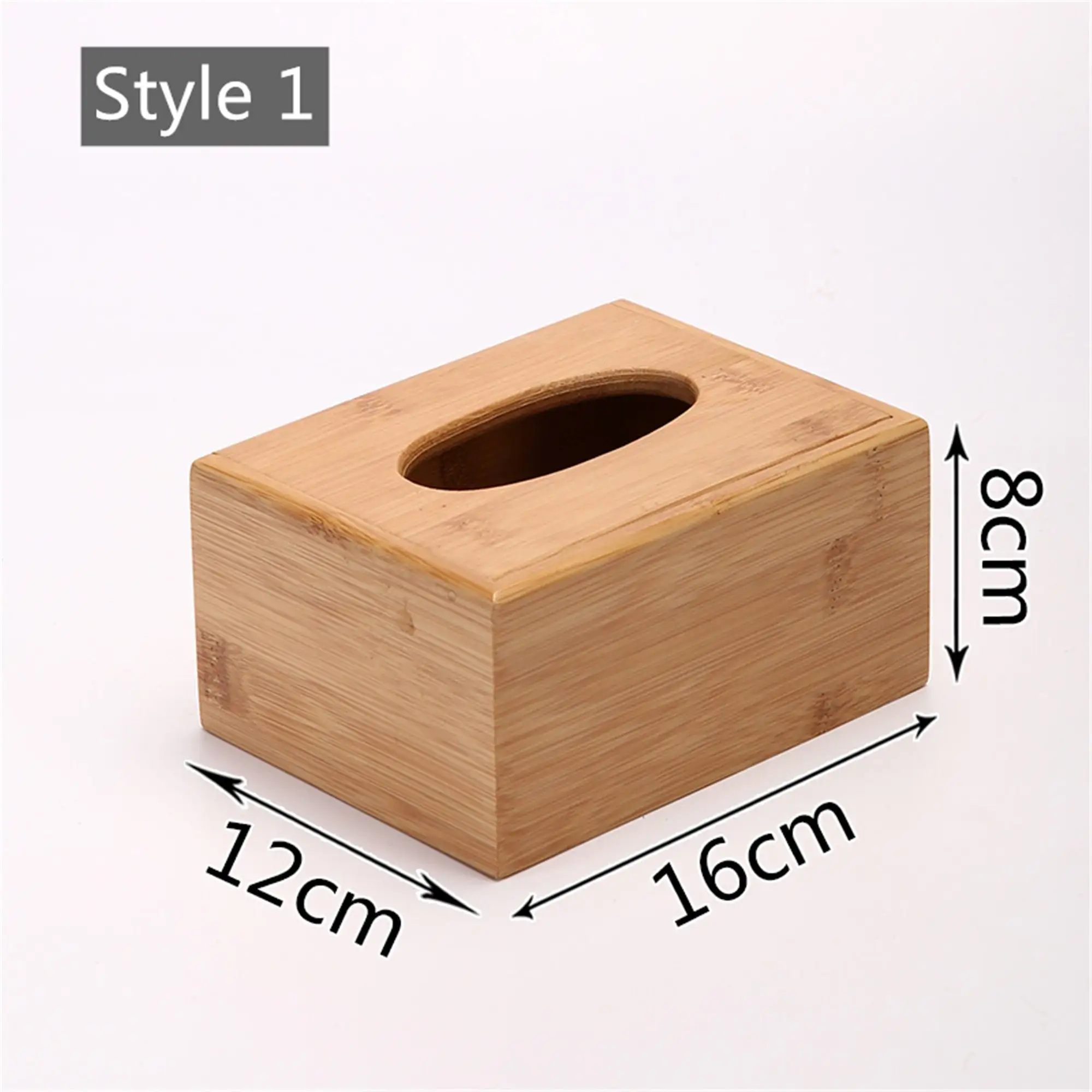 Customized luxury desktop organizer tissue box  container bamboo rectangular napkin holder