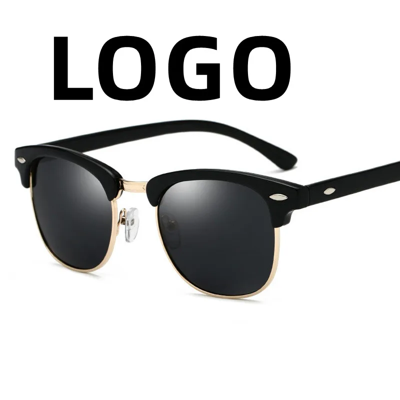 Factory Hot Sale Metal Frame sunglasses Men Women Color Filter Polarized Sports Sunglasses half frame mens vintage sunglasses