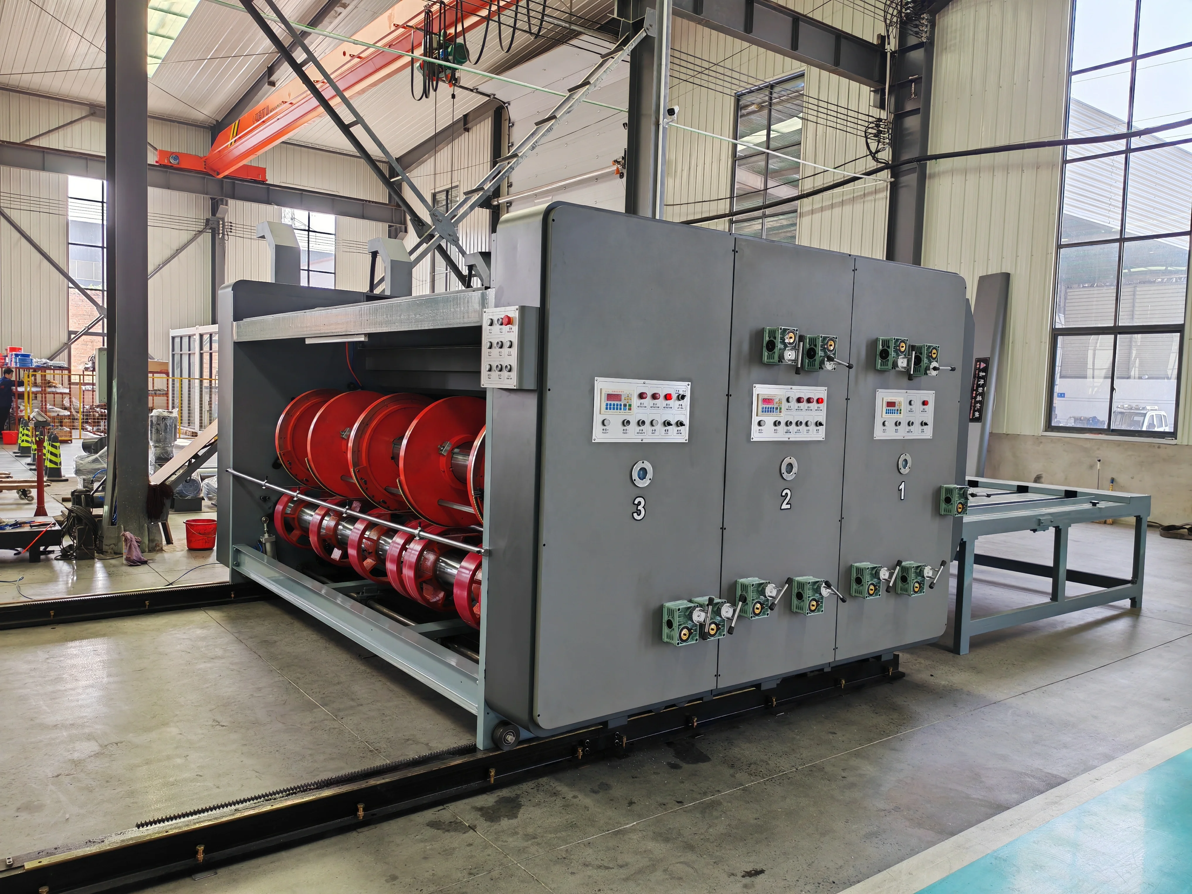 Semi Auto Flexo Printer Rotary die Cutter Corrugated Cardboard Roller Printing Slotting Carton Machine