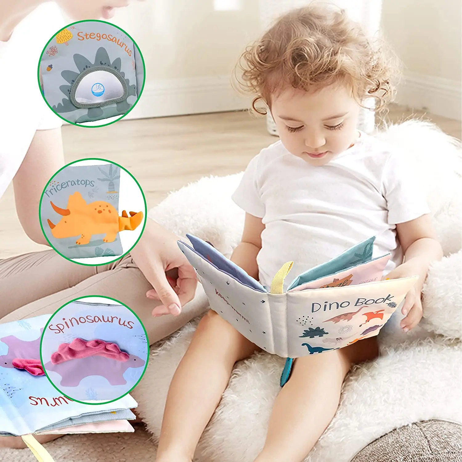 2023 Новое поступление Детские сенсорные игрушки на коляску 3D книжки с эффектом прикосновения и ощущения мягкие тканевые для детей 0-3-6-12