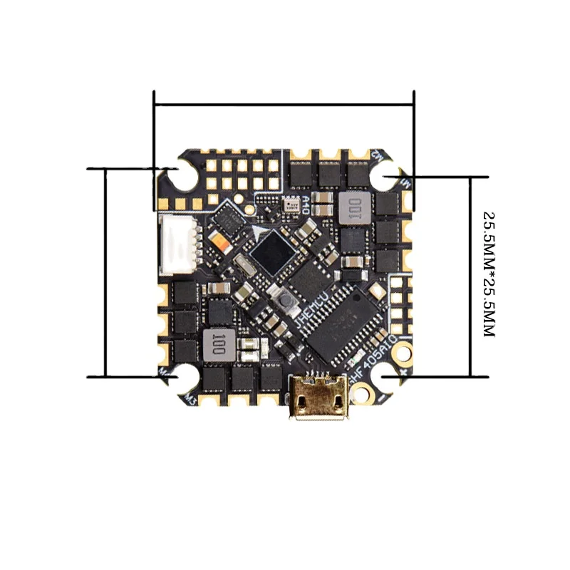 JHEMCU GHF405AIO-HD 40A F405 Baro OSD Dual BEC Полетный контроллер BLHELIS 4in1 ESC 2-6S для FPV Фристайл зубочистка дронов