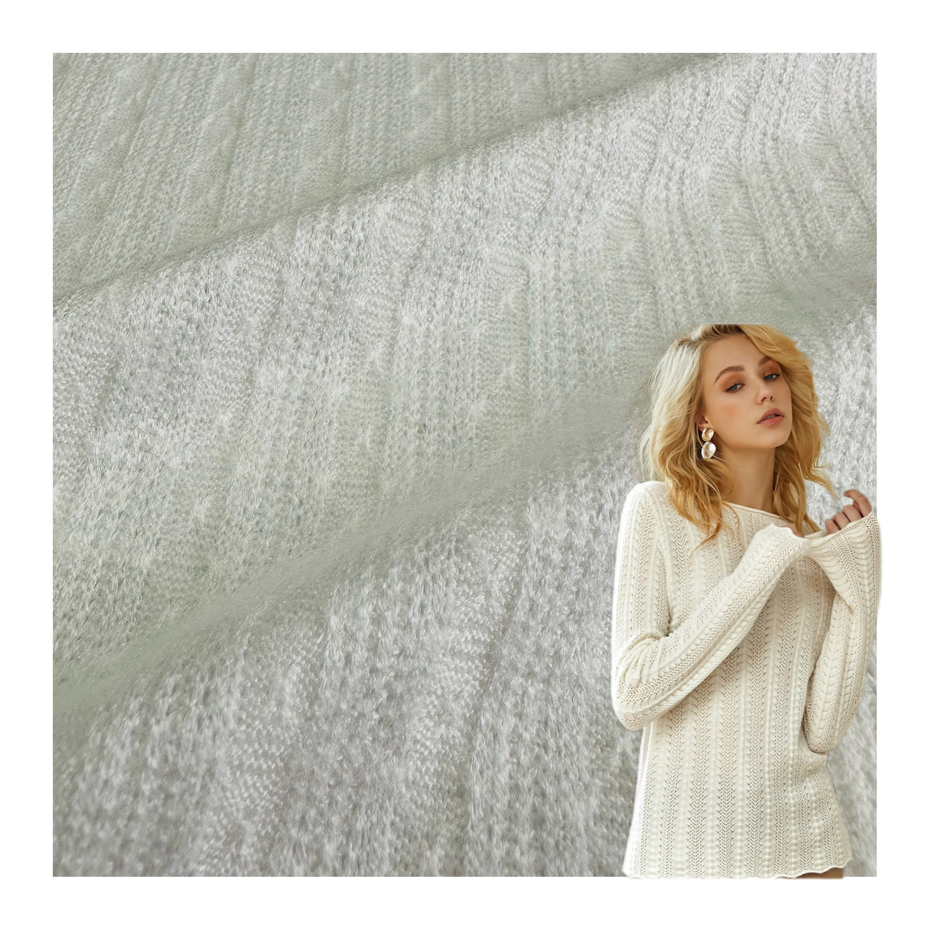 Трикотажная ткань из полиэстера и вискозы