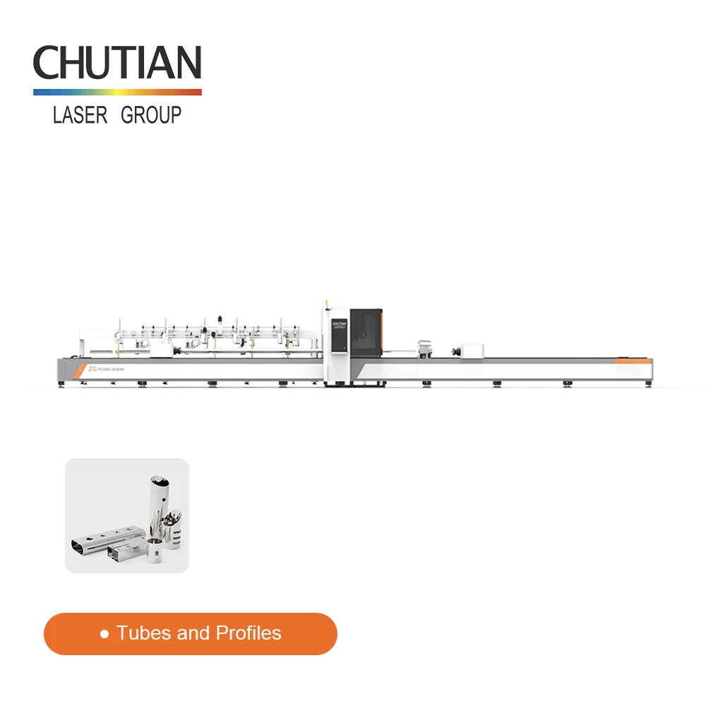 Steel Profile Tube Metal Pipe 1000w 1500w 3000w Fiber Laser Cutter with 3 Rotary Chuck