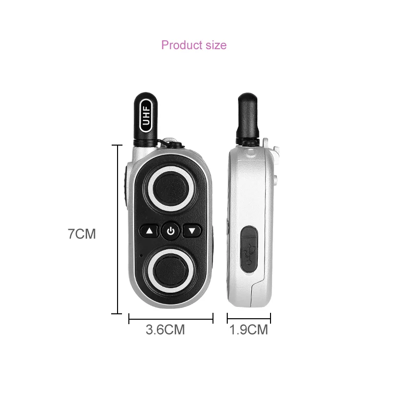 8W High Power Portable Radio Mini Small 2 way Radio Wireless Intercom Long Range Handheld Walkie talkie