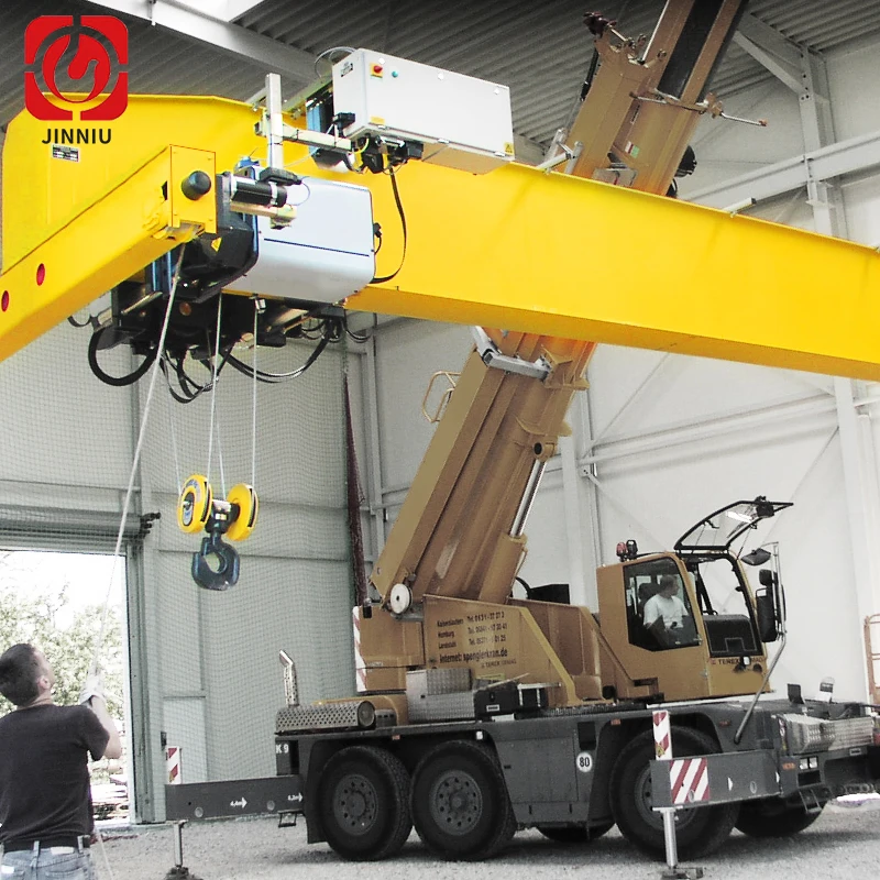 Supported 1 2 3 ton 5 ton Top Running Small Power Travel Bridge Overhead Crane with Easy Operation