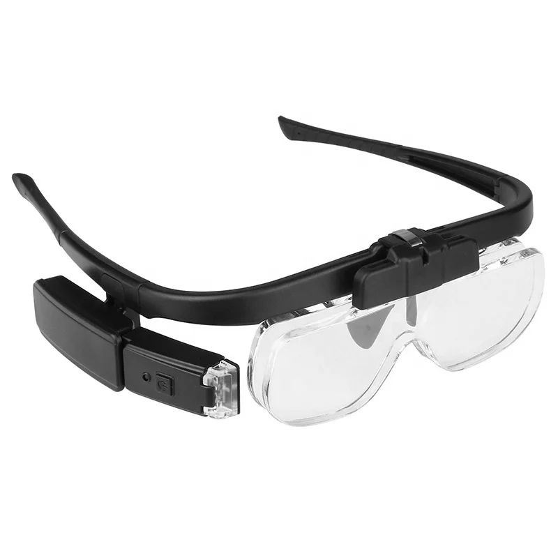 Multiple Lens Loupe LED Light Magnifying Glasses LED Spectacle Magnifier