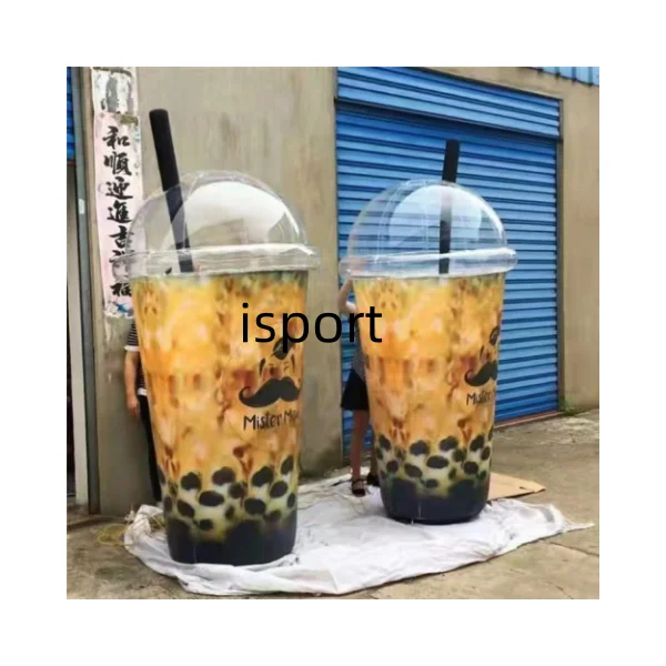 large inflatable bubble milk tea cup /Big Inflatable Milk Tea Cup Drink Bottle With Printing For Advertising