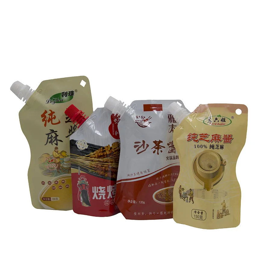 Liquid custom drink pouch beverage bag with spout drinks juice packing stand up bag pouch spout bag