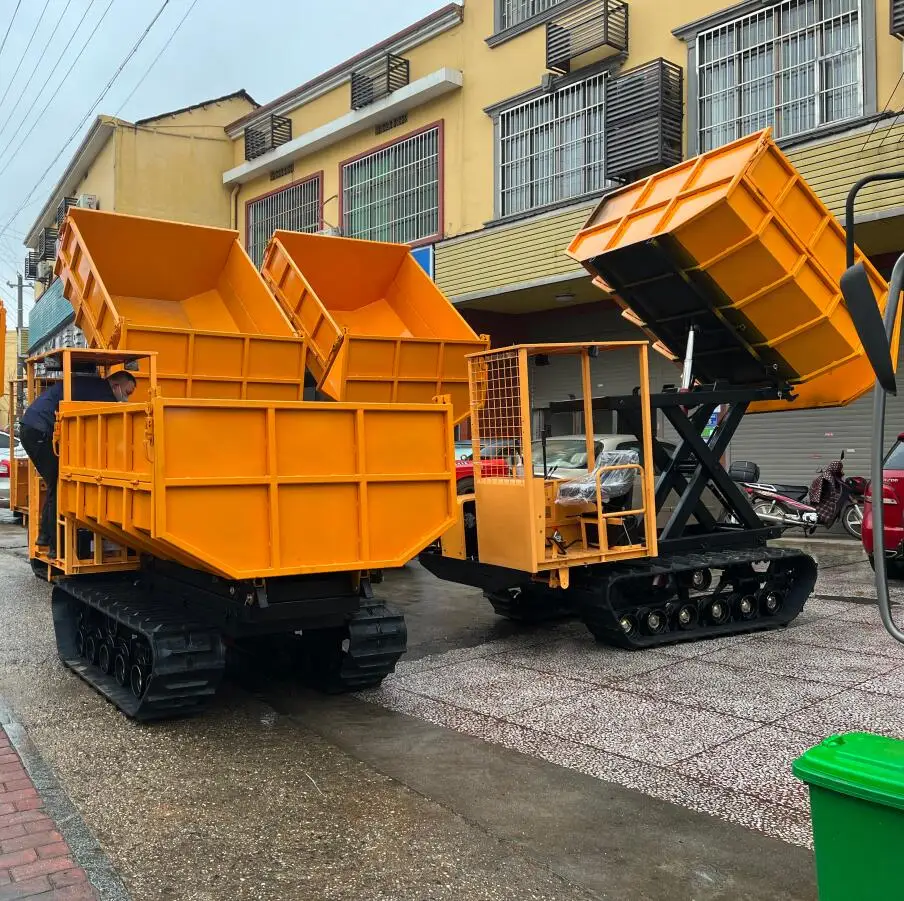 New Dumper Truck Price Small Crawler Transporter 3 Ton Diesel Self Loading Scissor Lifting Dumper Box Dumper for Sale