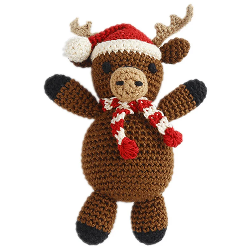 Hot selling hand woven crafts christmas crochet doll