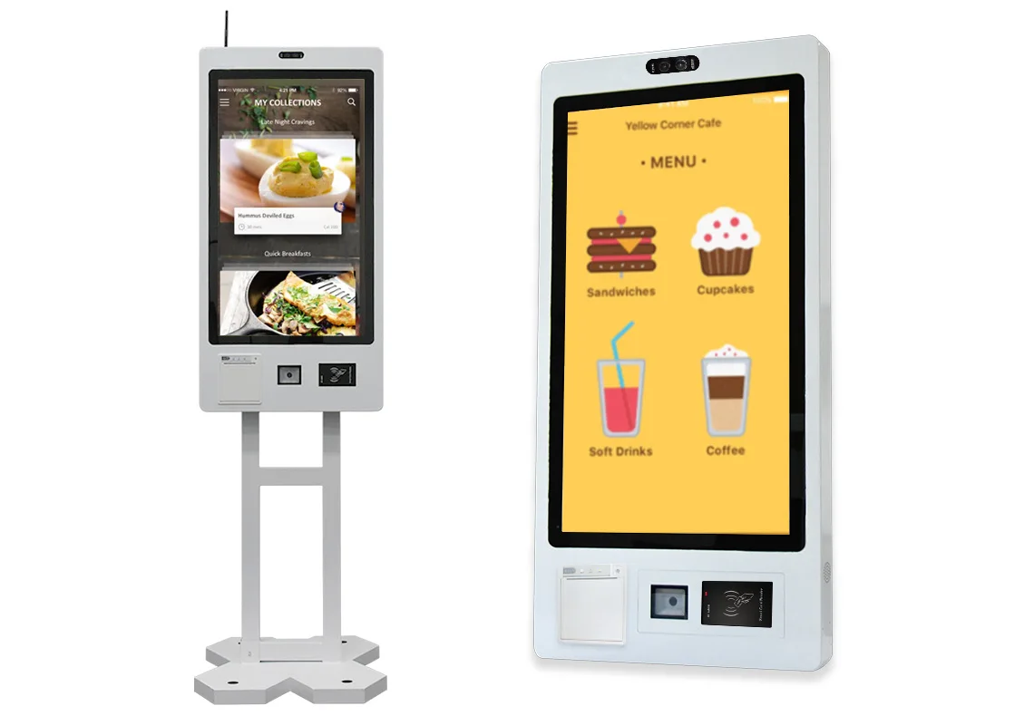 crtly Touch screen self checkout kiosk machines 27 inch wall mounted Self Ordering payment self service mcdonalds kiosk
